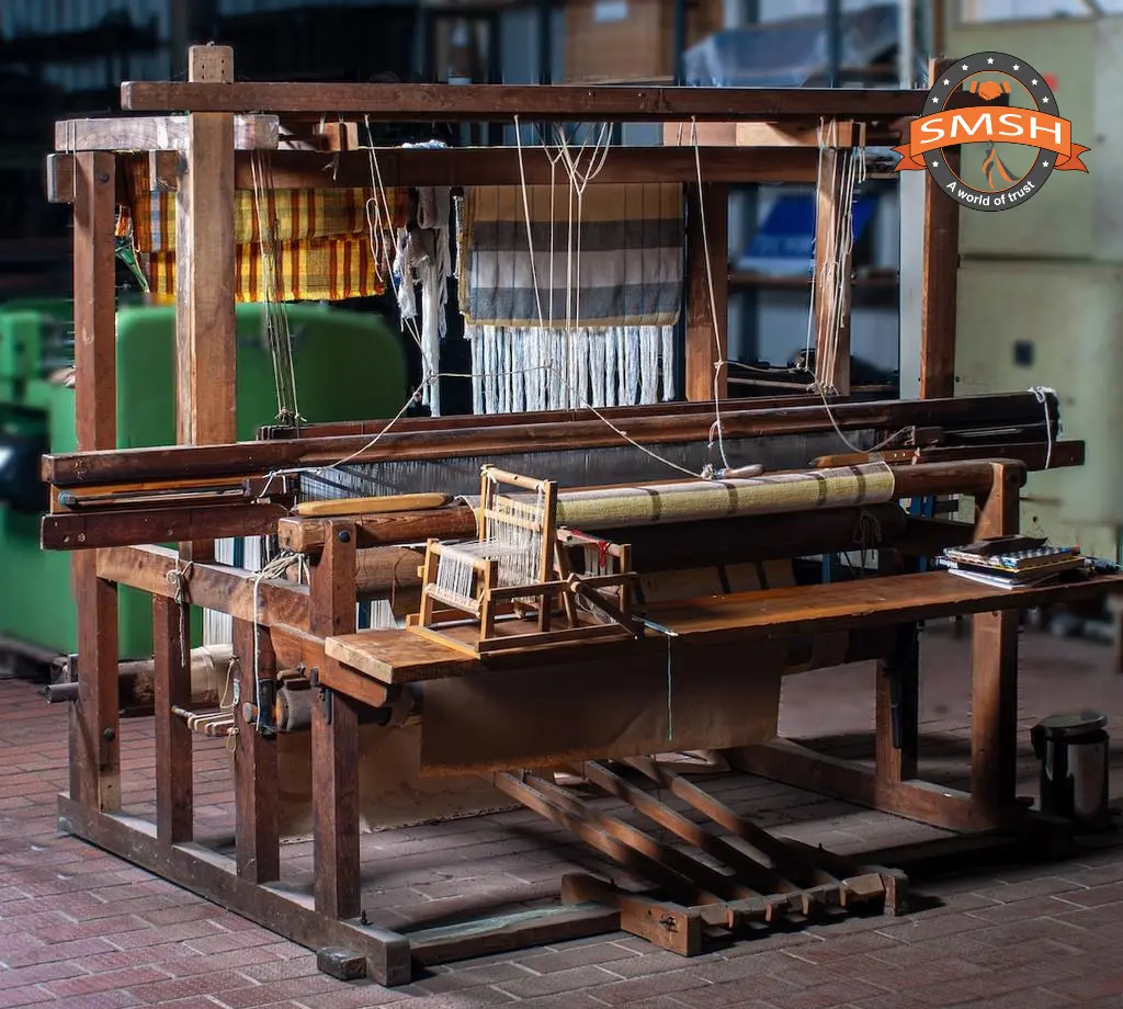 Traditional handloom machine structure
